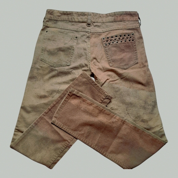 Isabel Marant Womens Rare Jeans Skinny Low Rise Pink Patchwork Print Sz 37 EUC - Picture 2 of 11